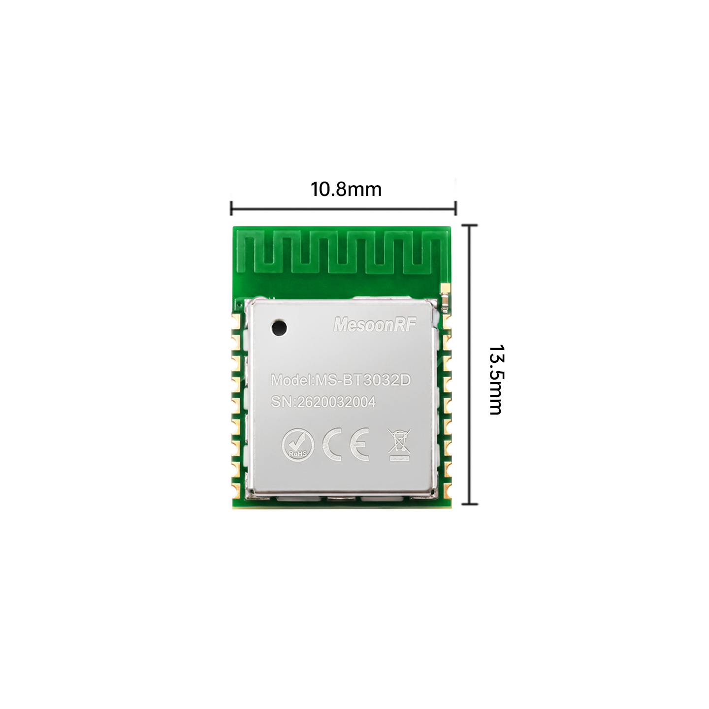 小尺寸BLE5.3低功耗蓝牙模块MS-BT3032D无线串口透传支持主从一体图片