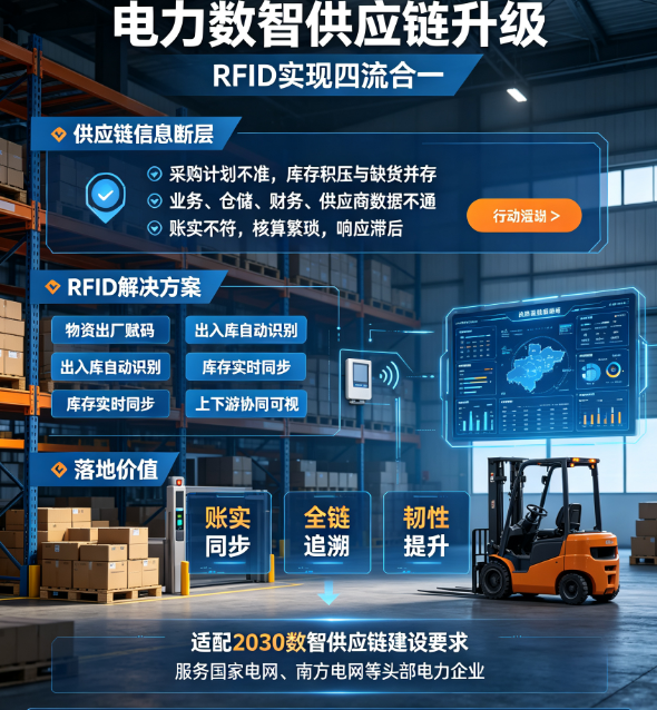 数智供应链时代，RFID如何重塑电力行业“四流合一”？图片