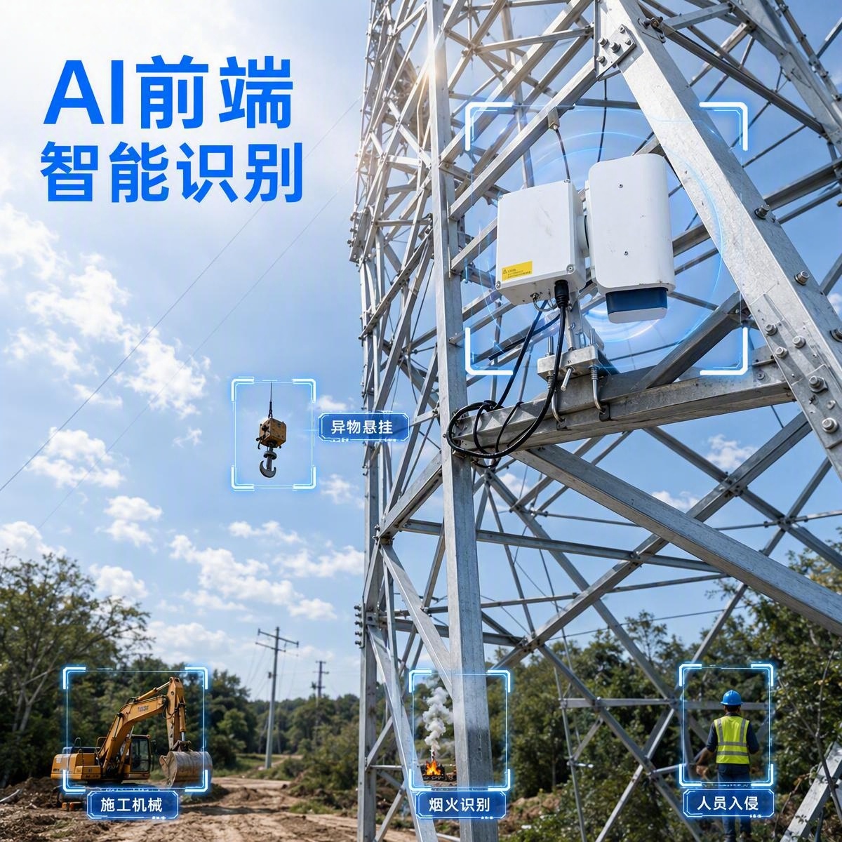 TLKS-PMG-100BM输电线路铁搭可视化监控装置  输电线路“三跨”视频监控装置图片