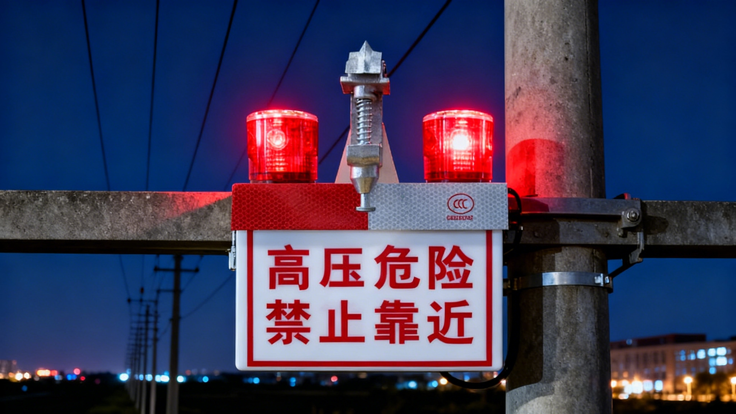 TLKS-PLSA- V高压线路太阳能防外破警示灯 输电导线夜间安全警示装置图片