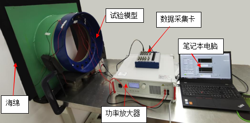 基于时间反演技术的钢塔筒法兰节点螺栓松动监测的试验装置图