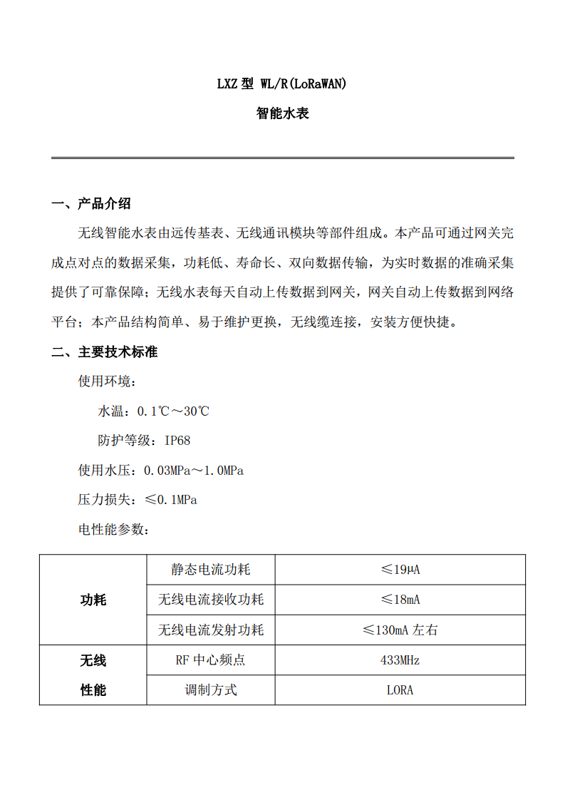 LXZ型智能水表(LoRaWAN)图片