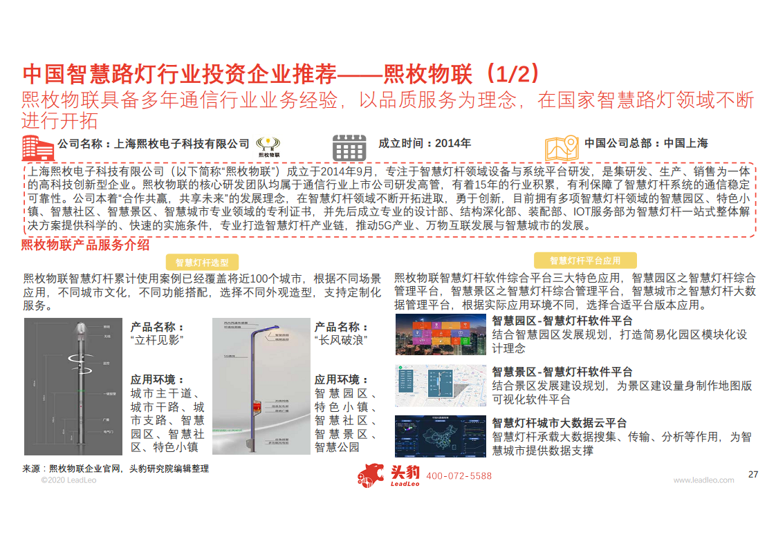 2020年中国智慧路灯行业概览图片