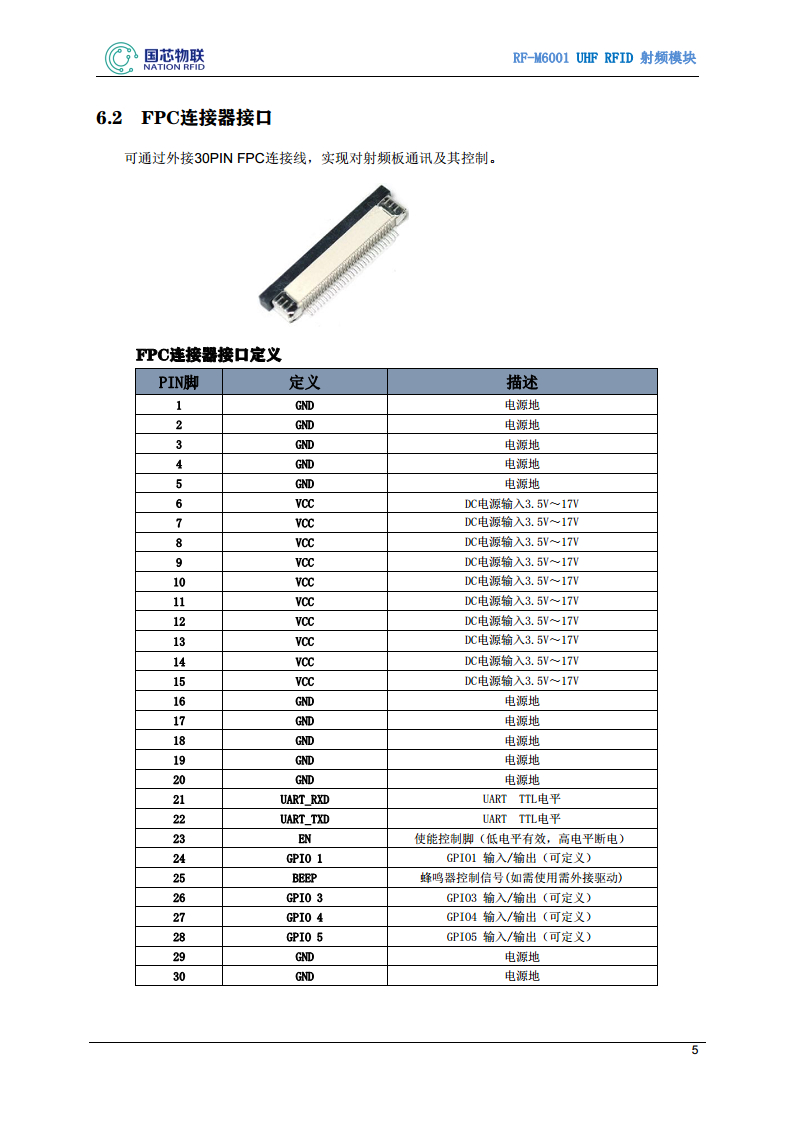 单通道读写器模块  RF-M6001图片