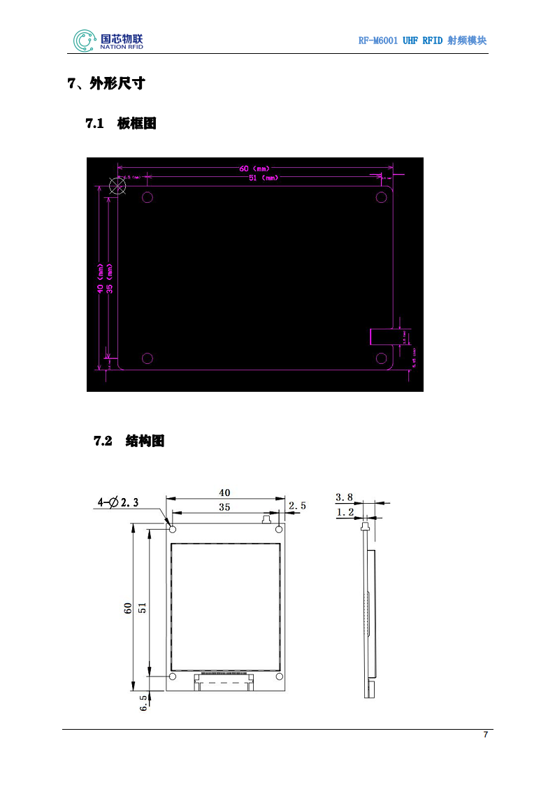 单通道读写器模块  RF-M6001图片