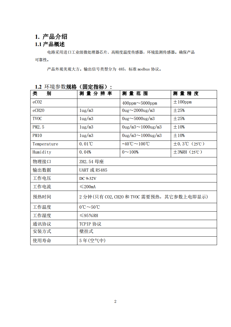 11合1室内外空气质量环境检测变送器图片