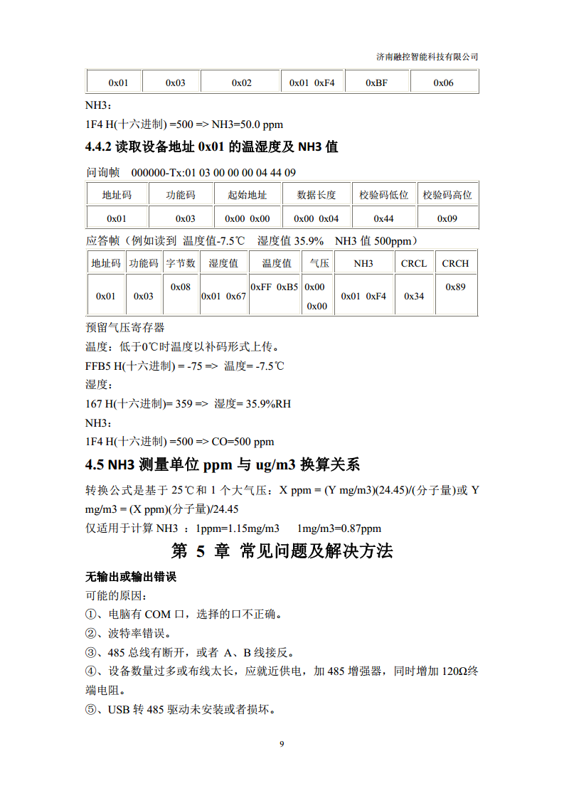 NH3氨气变送器 （485型）图片