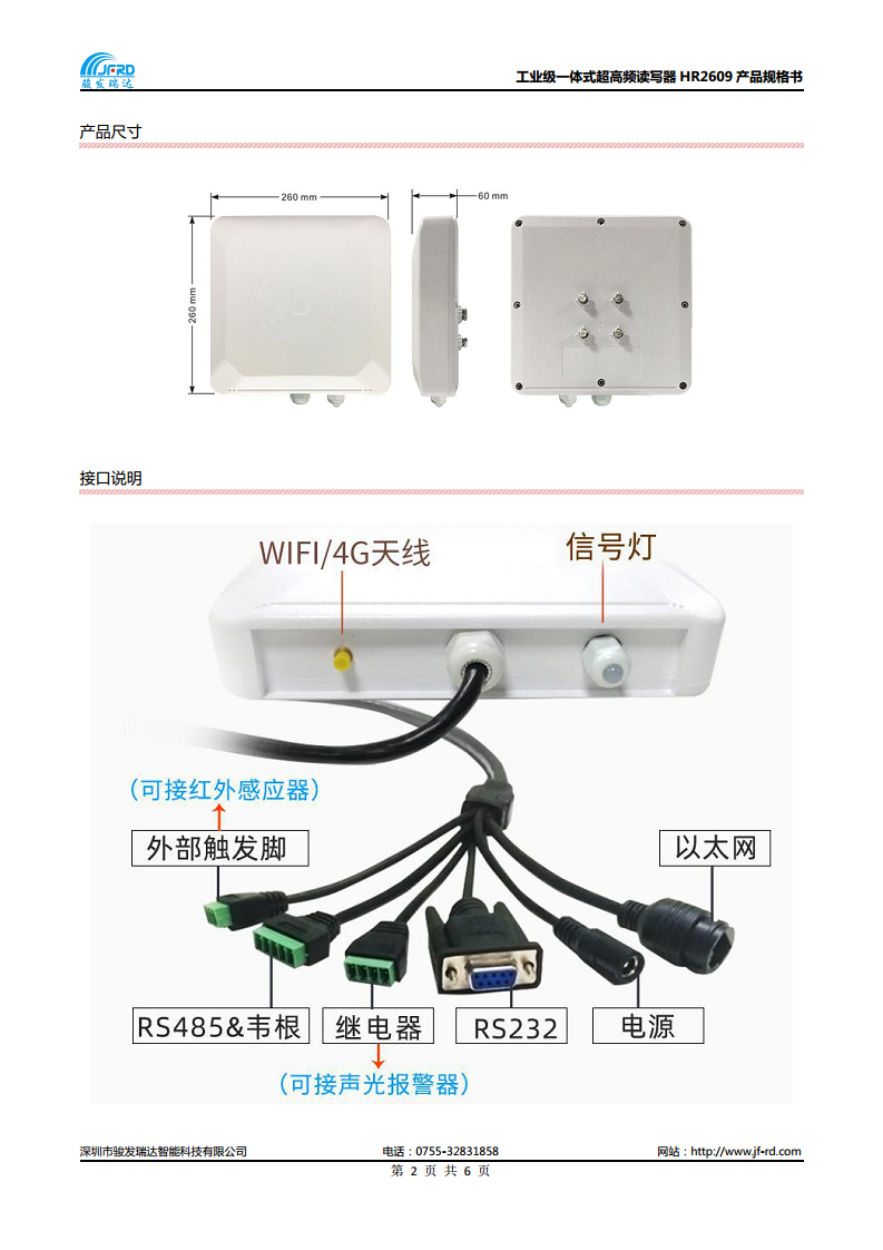 RFID超高频ModbBus一体机读卡器图片