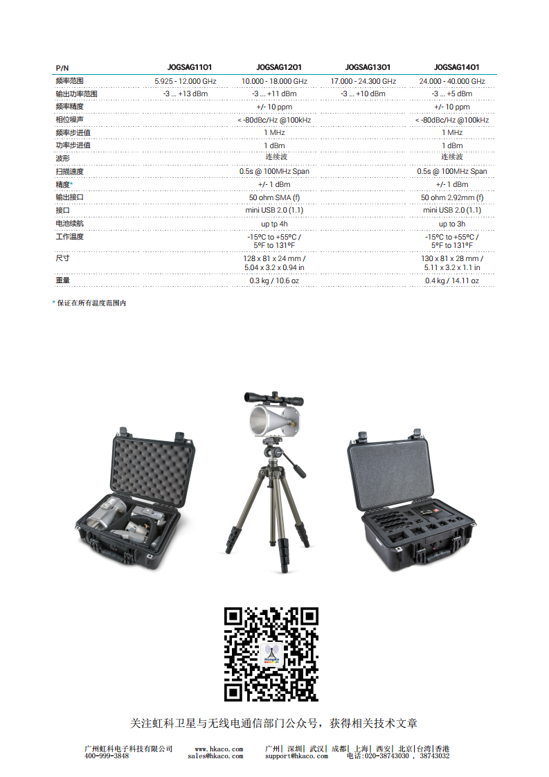 虹科SAF手持式频谱分析仪 0.3-3GHz J0GSAP3301图片