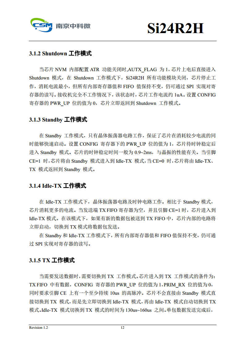 Si24R2H 超低功耗高性能125KHz唤醒功能2.4GHz无线单发射芯片图片