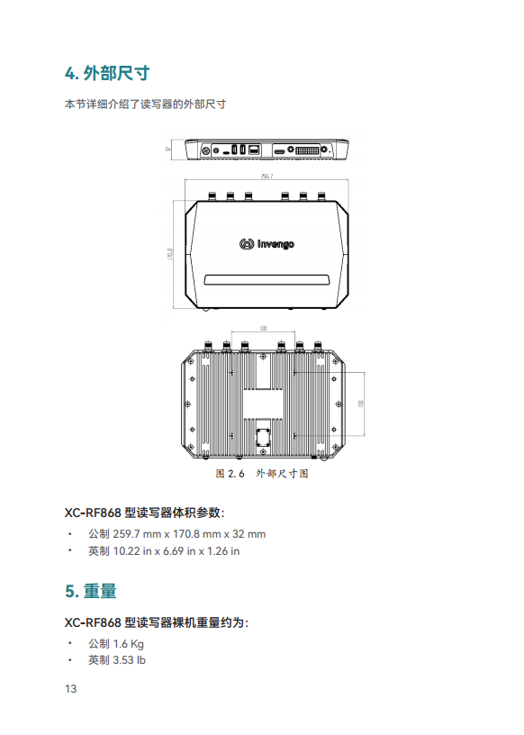 XC-RF868 型固定式读写器图片