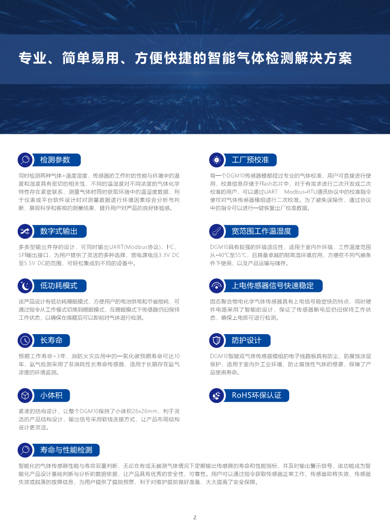 DGM10 双气体智能传感器模组图片