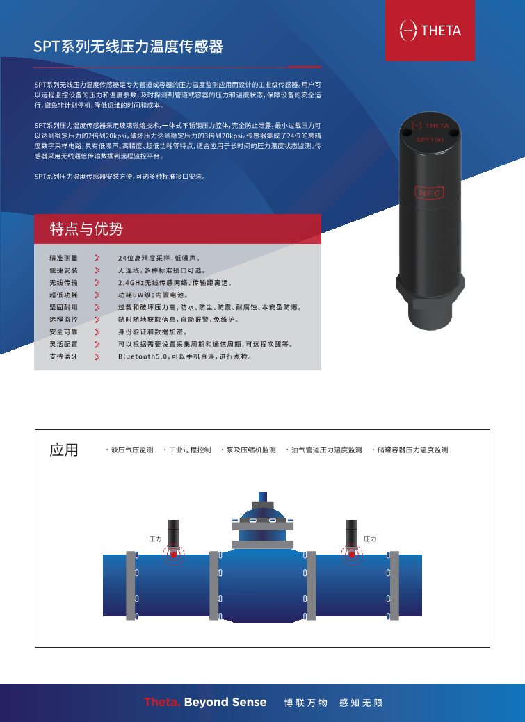 SPT系列无线压力温度传感器图片
