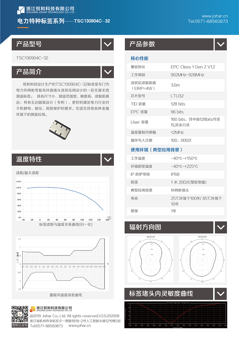 TSC130904C-32型UHF RFID 陶瓷抗金属测温标签图片