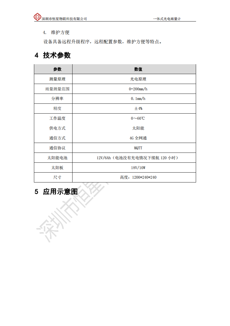 一体式光电雨量计图片