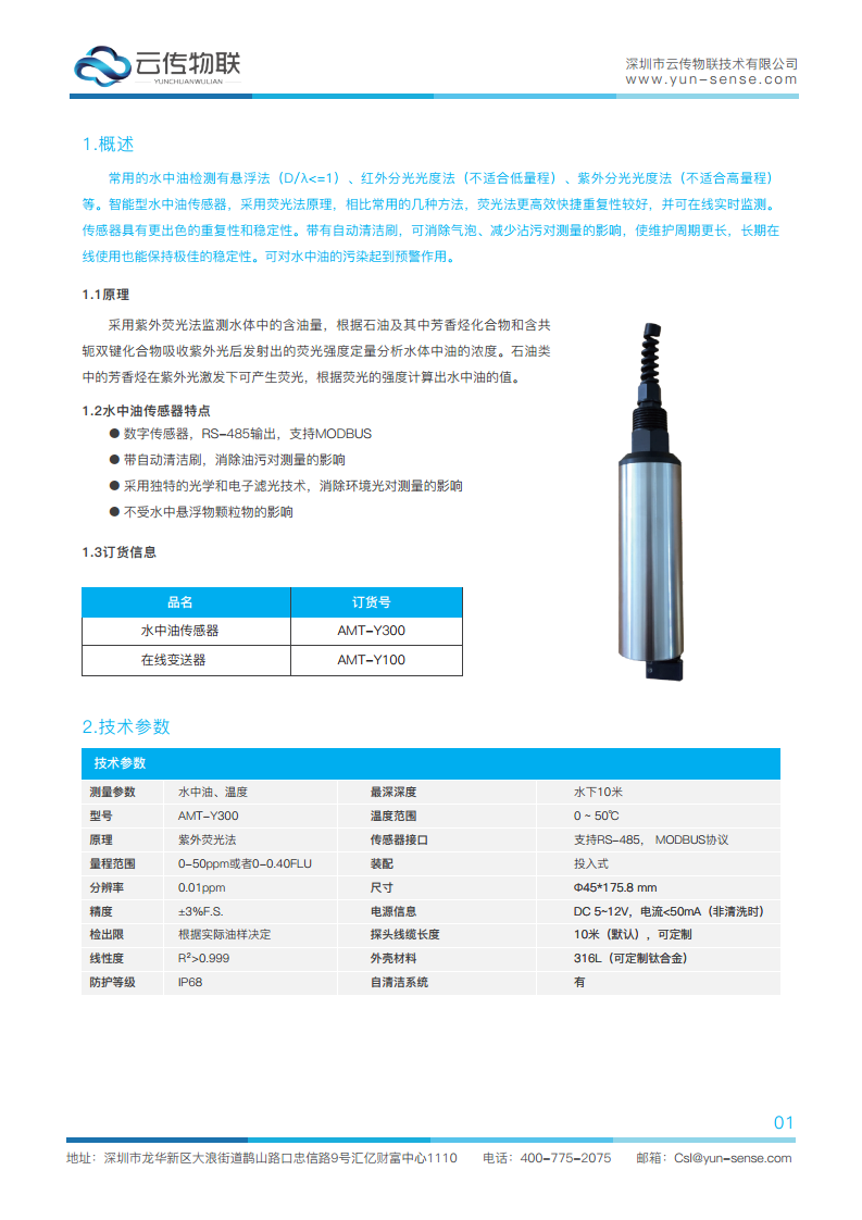 智能型水中油传感器图片