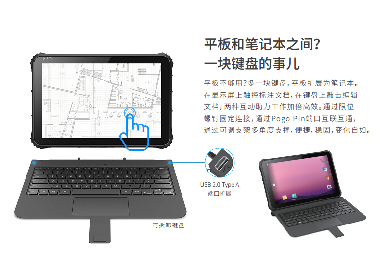 12寸加固车载三防平板电脑 EM-Q22M 高精度定位图片