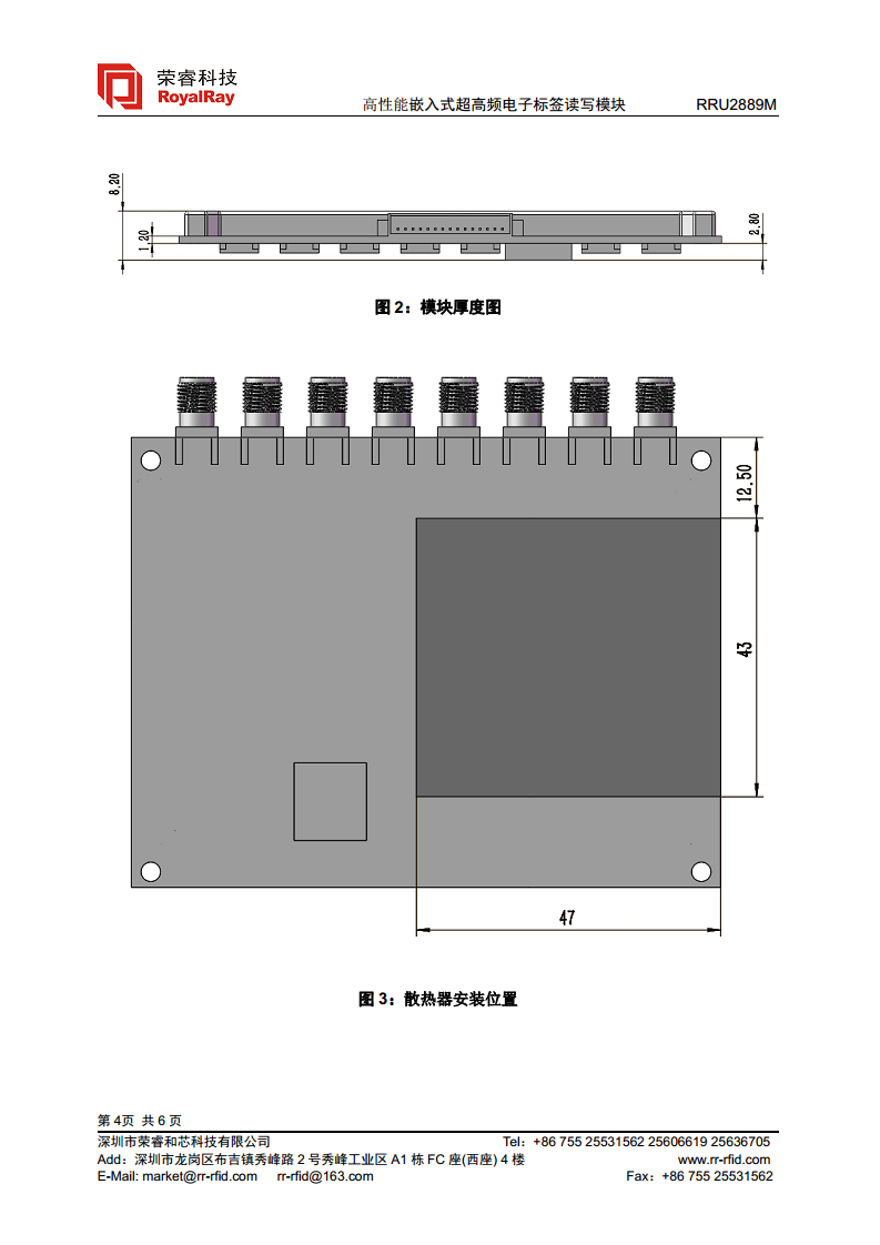 UHF高性能R2000模块 RRU2889M图片