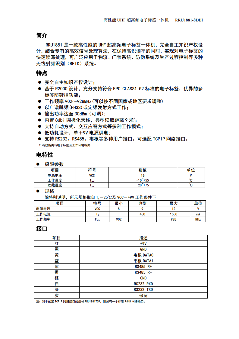 UHF高性能一体机 RRU1881-8DBI图片