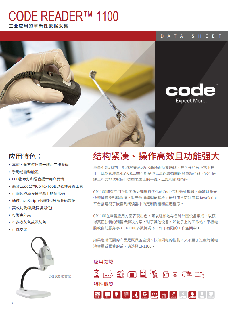 条码扫描器CR1100图片