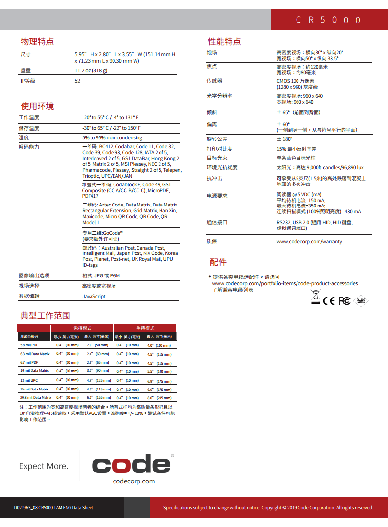 条码扫描器CR5000图片