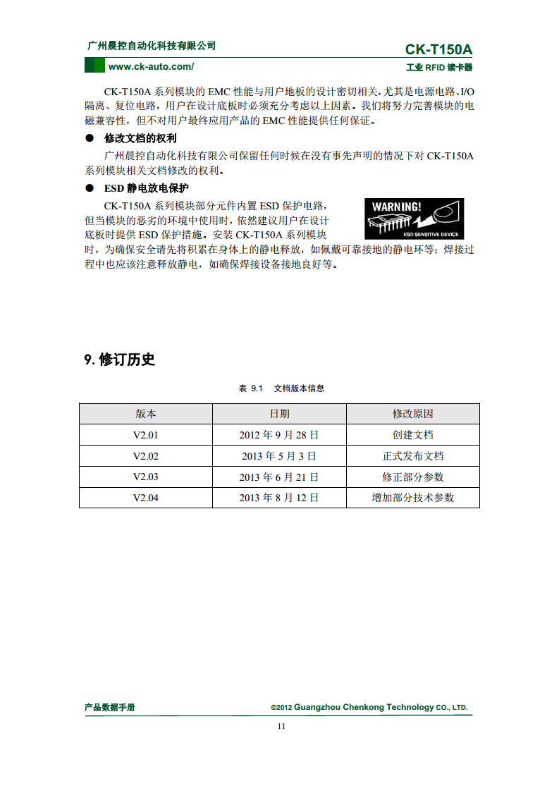 Modbus协议低频RFID读卡器CK-T150图片