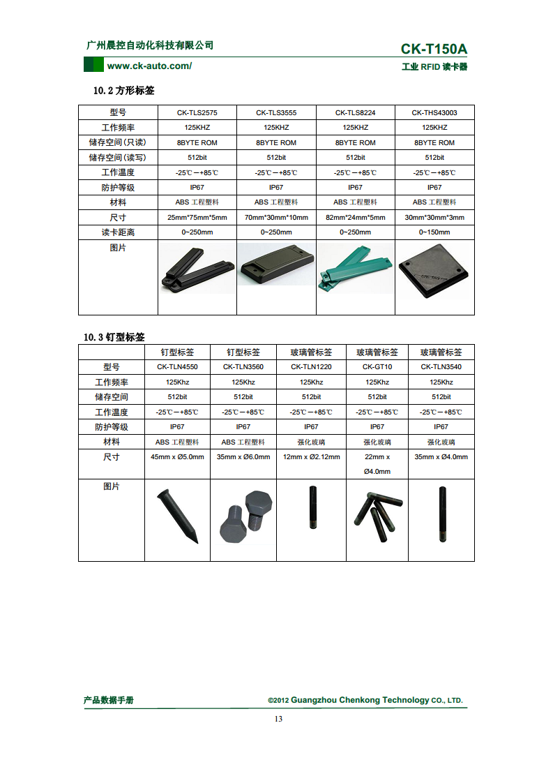 Modbus协议低频RFID读卡器CK-T150图片