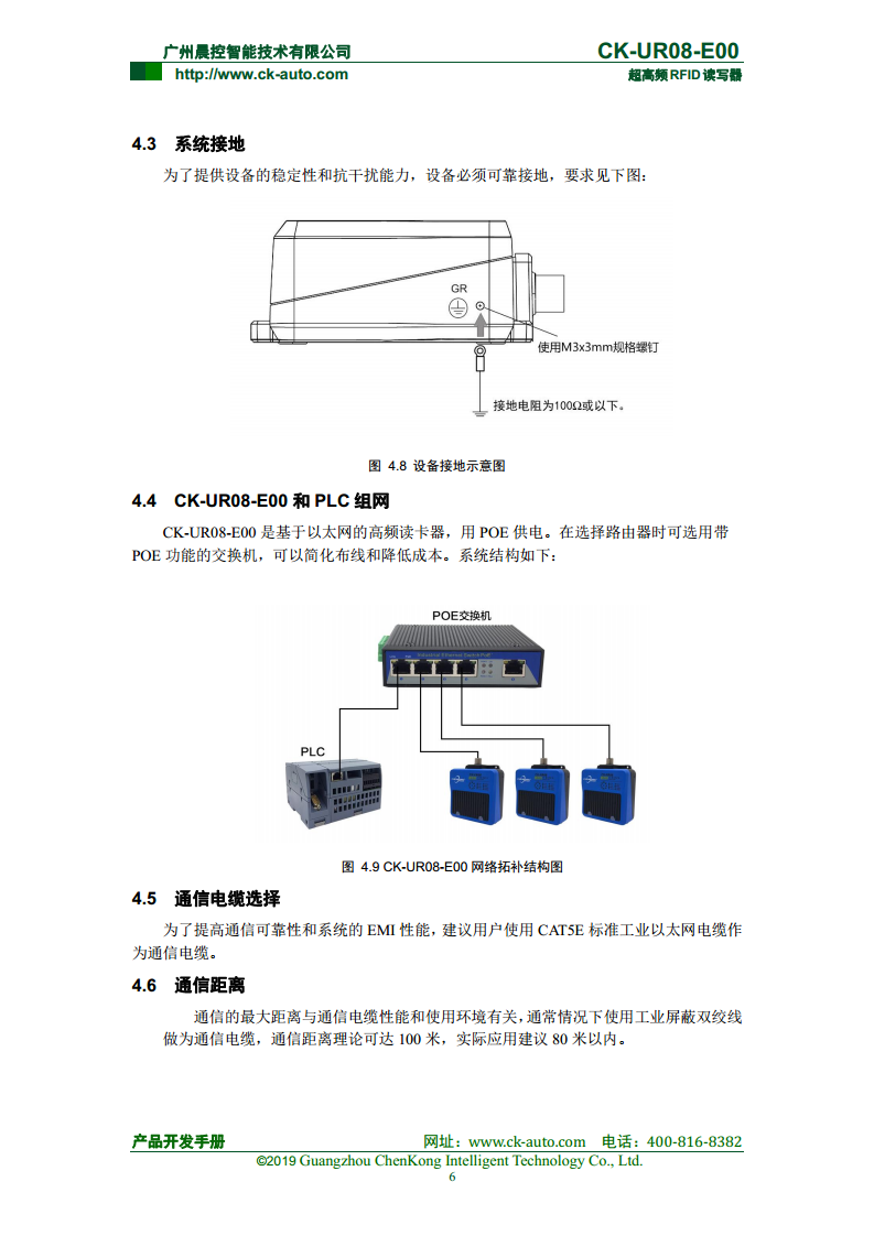 CK-UR08系列中距离超高频读写器 CK-UR08-E00图片