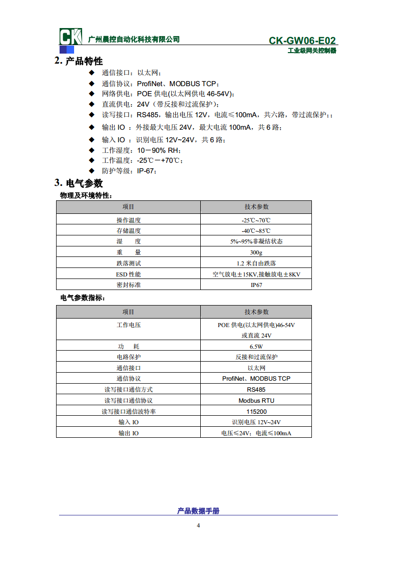 工业协议网关RFID控制器CK-GW06系列 CK-GW06-E02图片