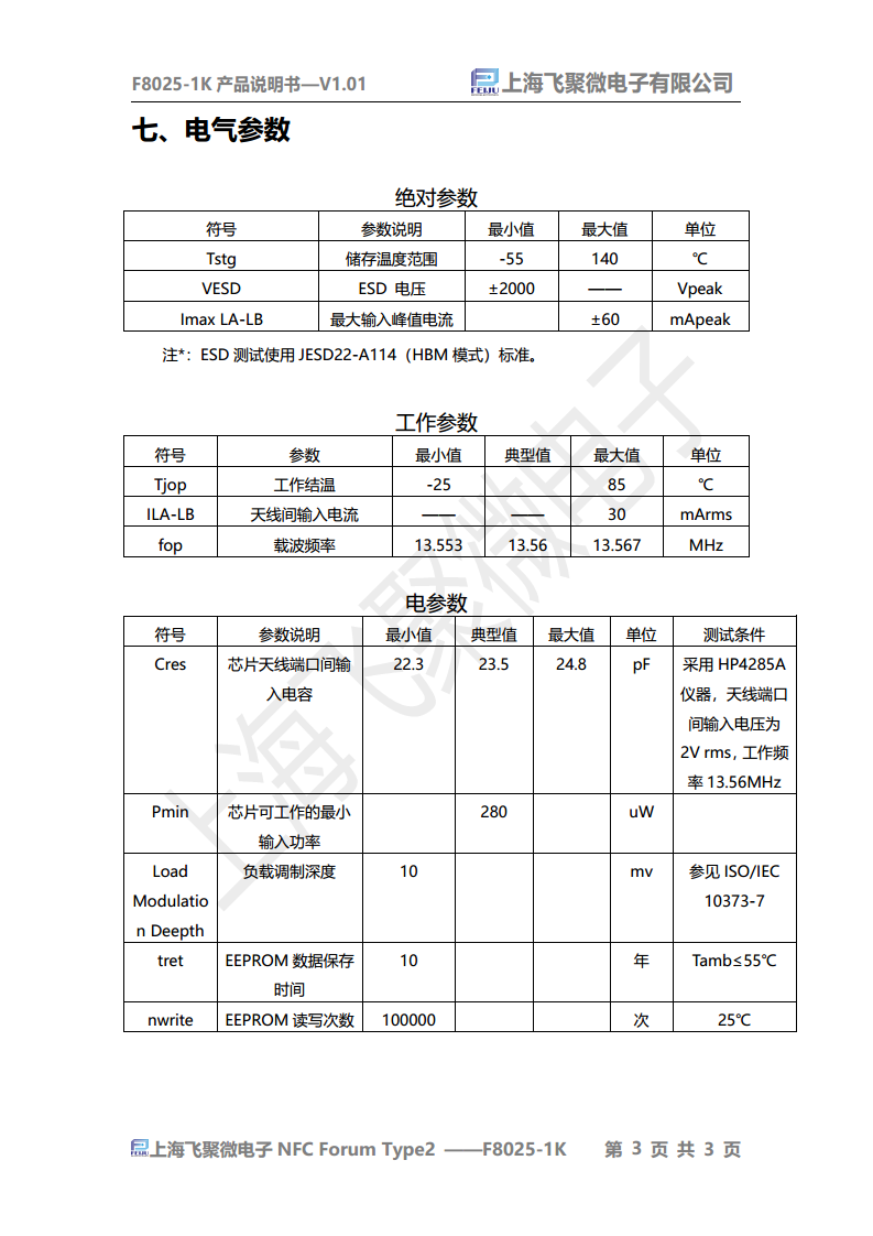 高频电子标签芯片 F8025-1K图片