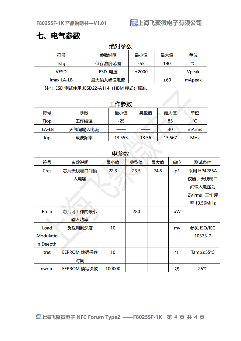 高频电子标签芯片 F8025SF-1K图片