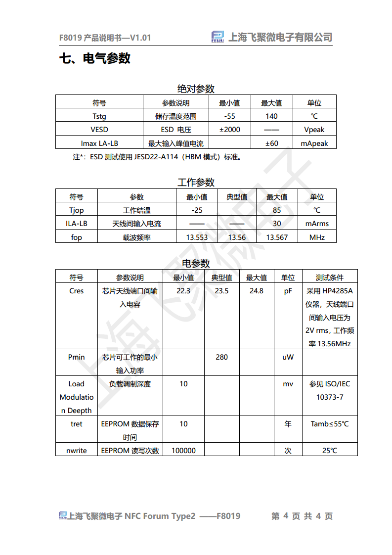 高频电子标签芯片 F8019图片