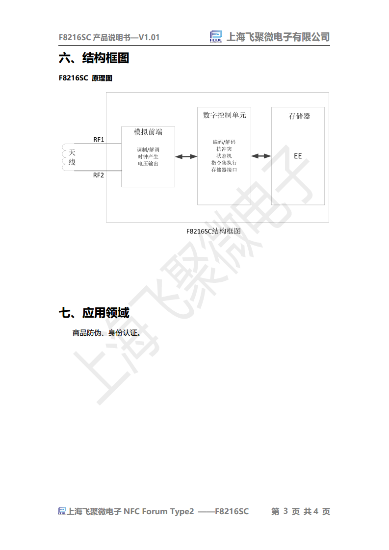 NFC TYPE2标签芯片 F8216SC图片