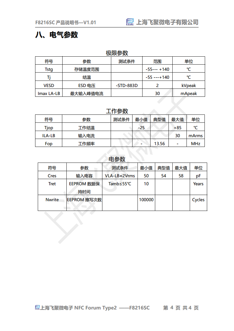 NFC TYPE2标签芯片 F8216SC图片