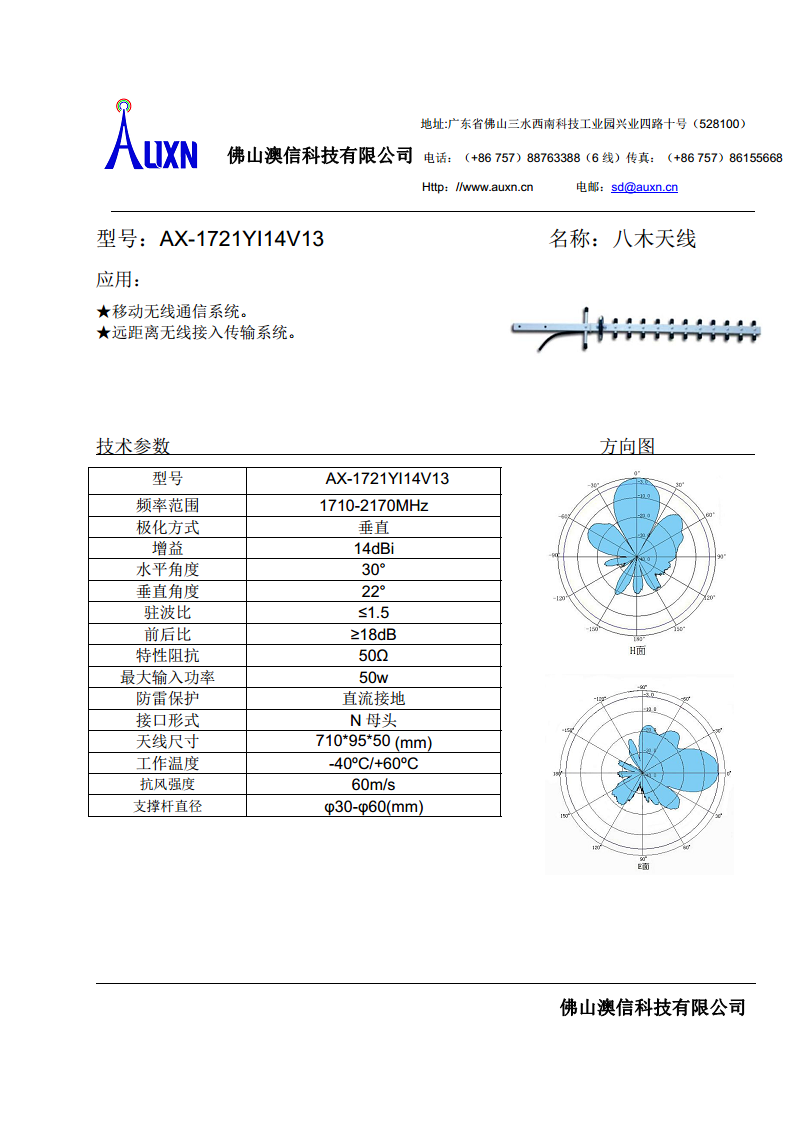 八木天线  AX-1721YI14V13图片