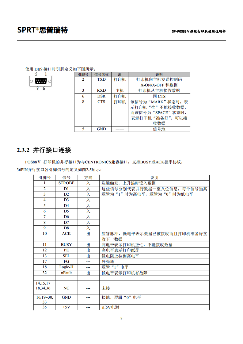 热敏票据打印机SP-POS88V图片