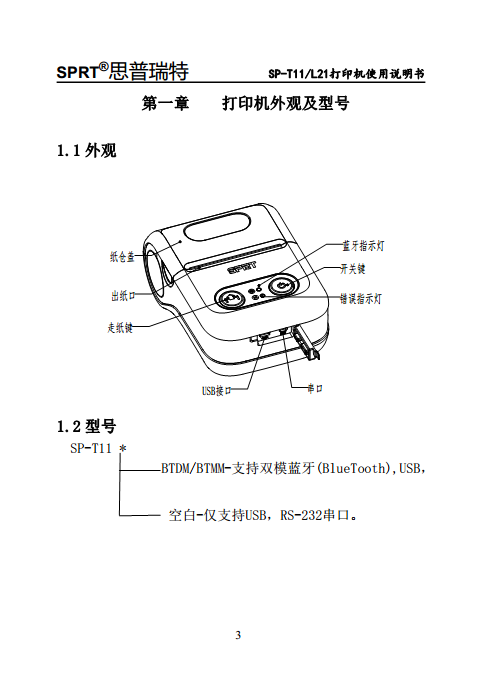 便携式微型热敏打印机SP-T11/L21图片