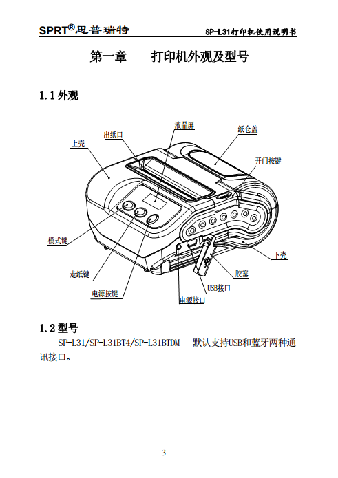 便携热敏打印机SP-L31图片