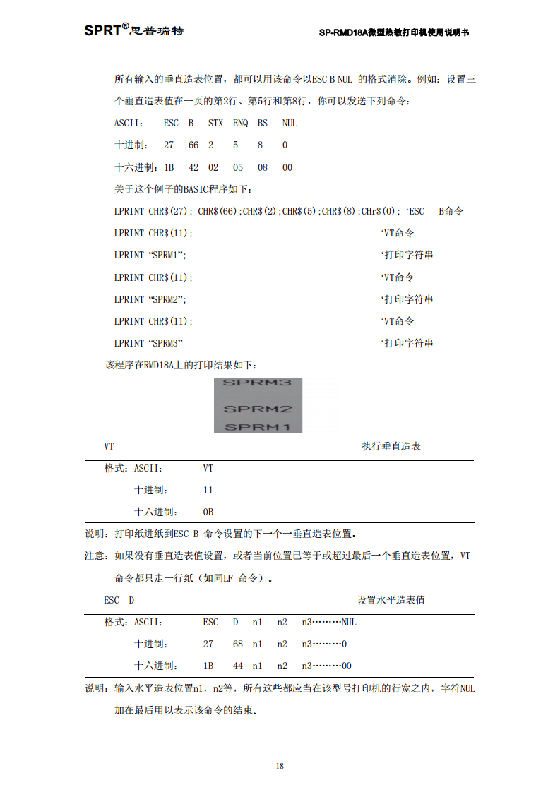 热敏式微型打印机SP-RMD18A图片