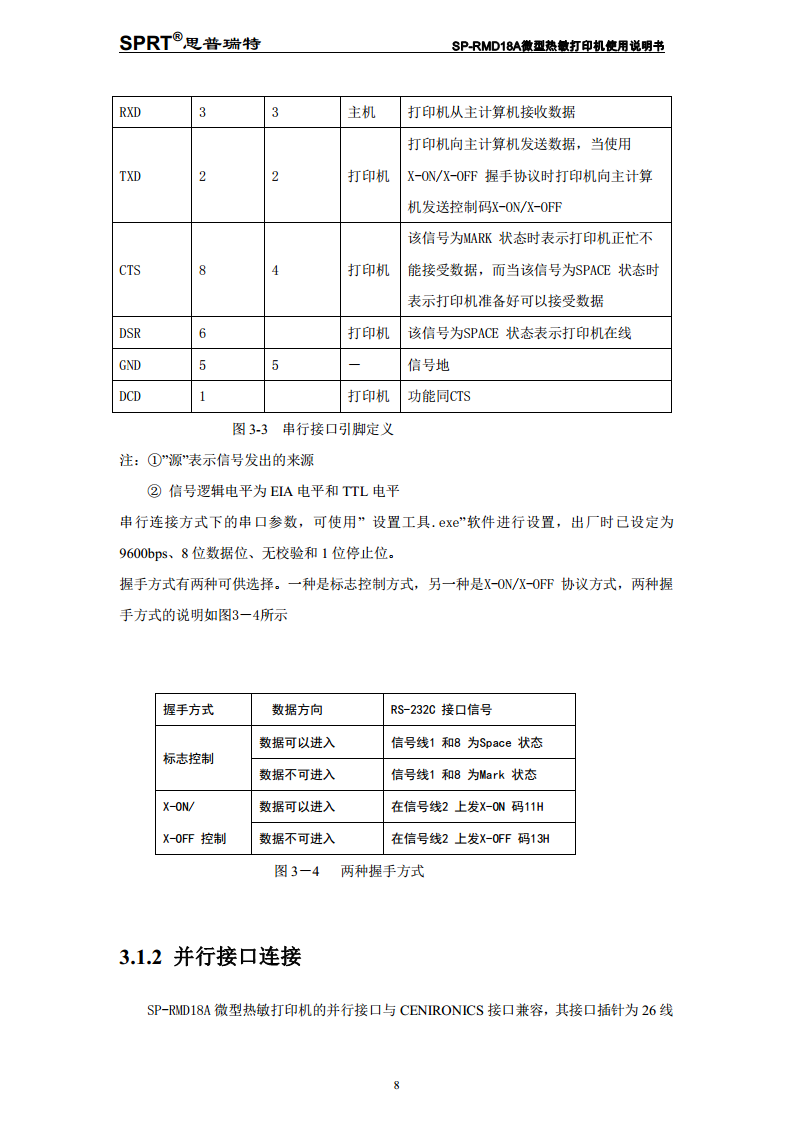 热敏式微型打印机SP-RMD18A图片