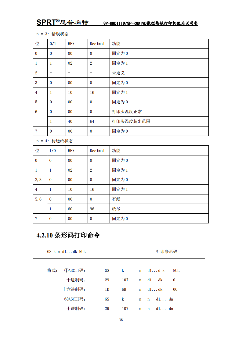 热敏微型打印机 SP-RMDIV图片