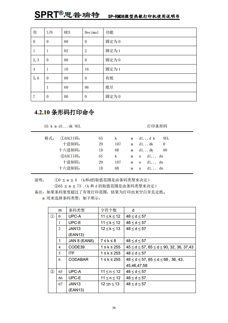 汽车记录仪专用打印机SP-RMD8A图片