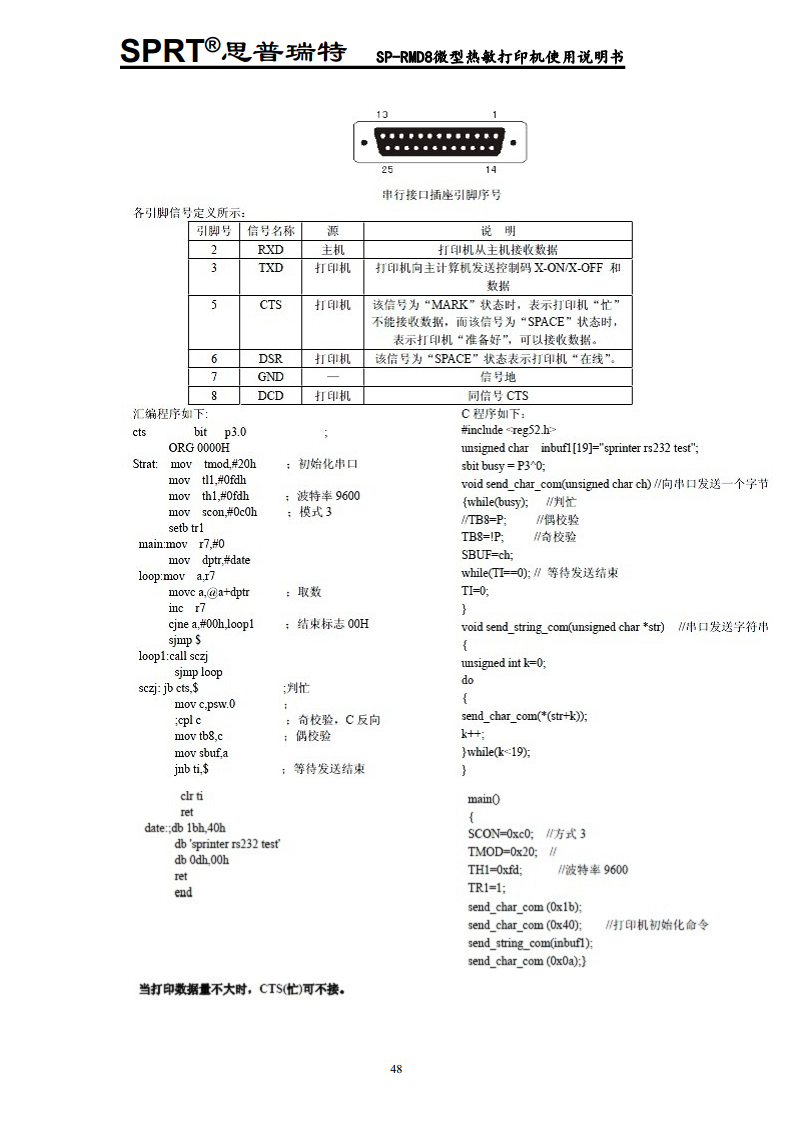 汽车记录仪专用打印机SP-RMD8A图片