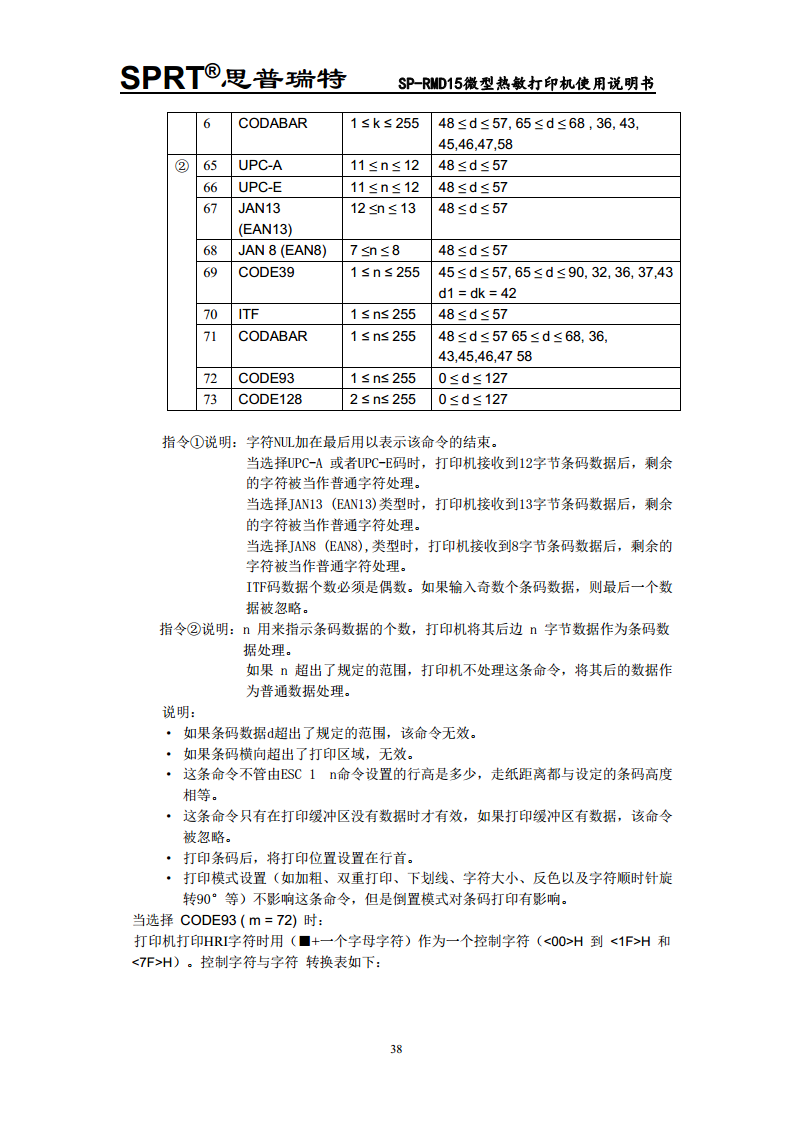  微型热敏打印机SP-RMD15图片