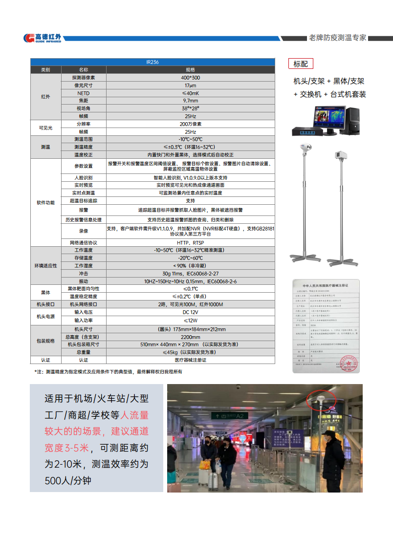  高德IR236系列 全自动红外热成像测温告警系统图片