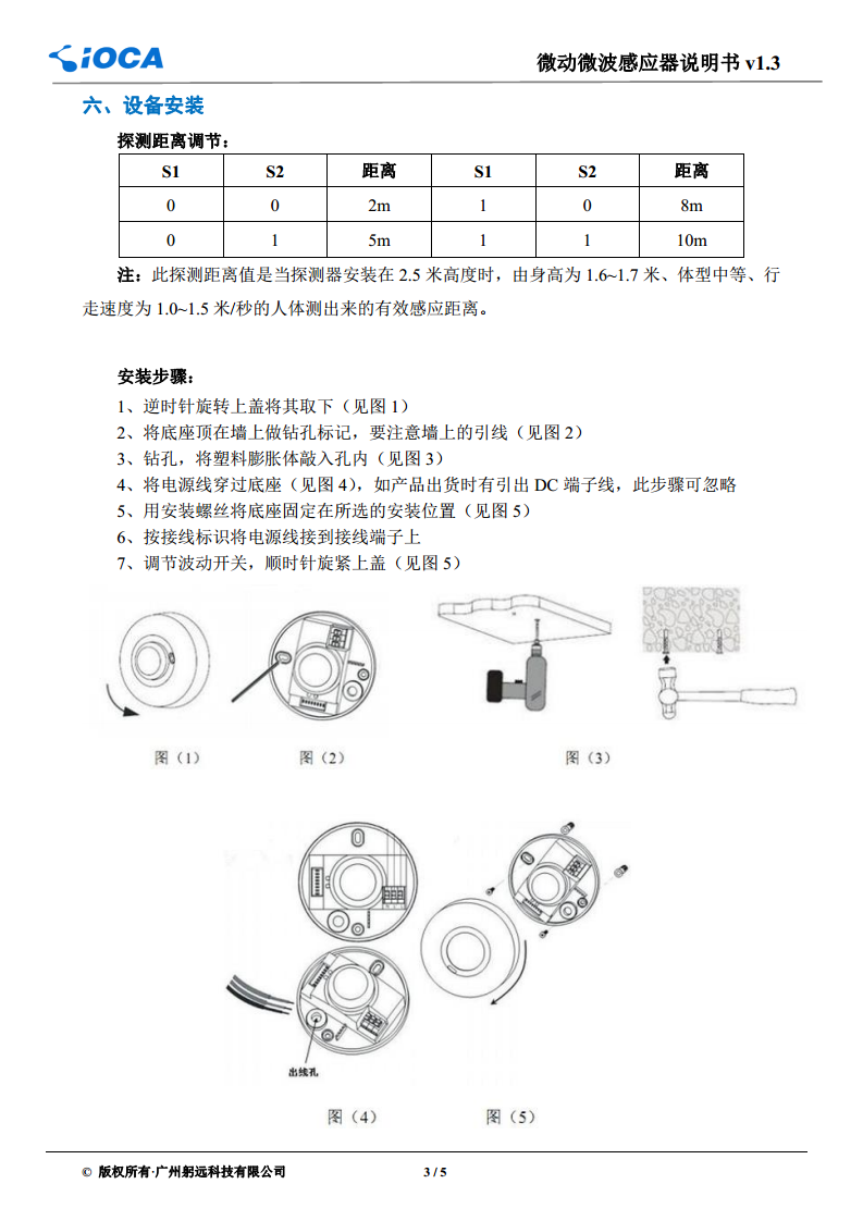 LoRa微动微波感应器图片