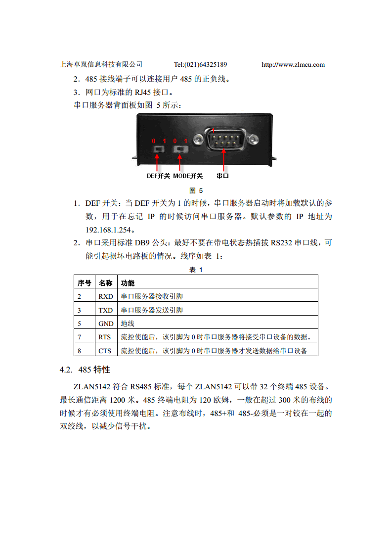 普通多主机型Modbus网关ZLAN5142图片