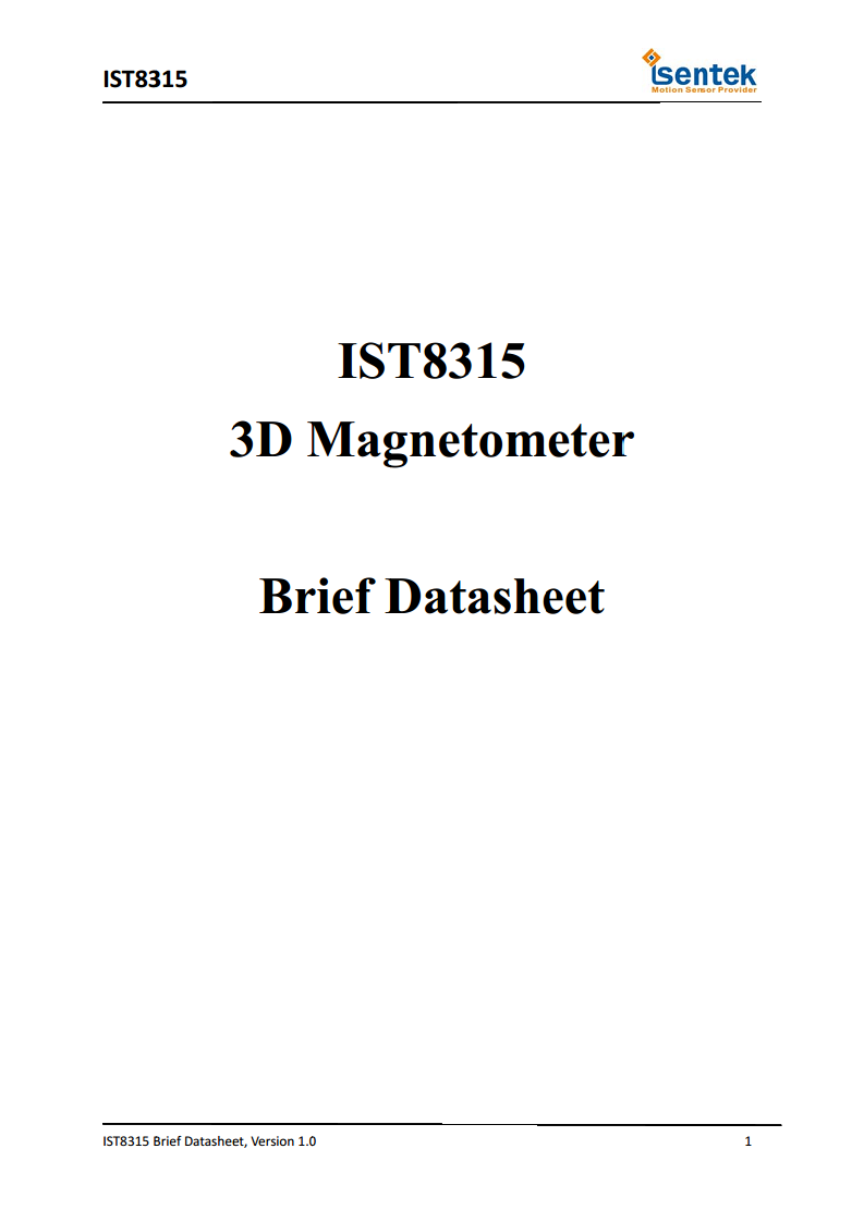 IST8315增强现实应用AR游戏控制器3轴磁传感器磁强计iSentek爱盛图片