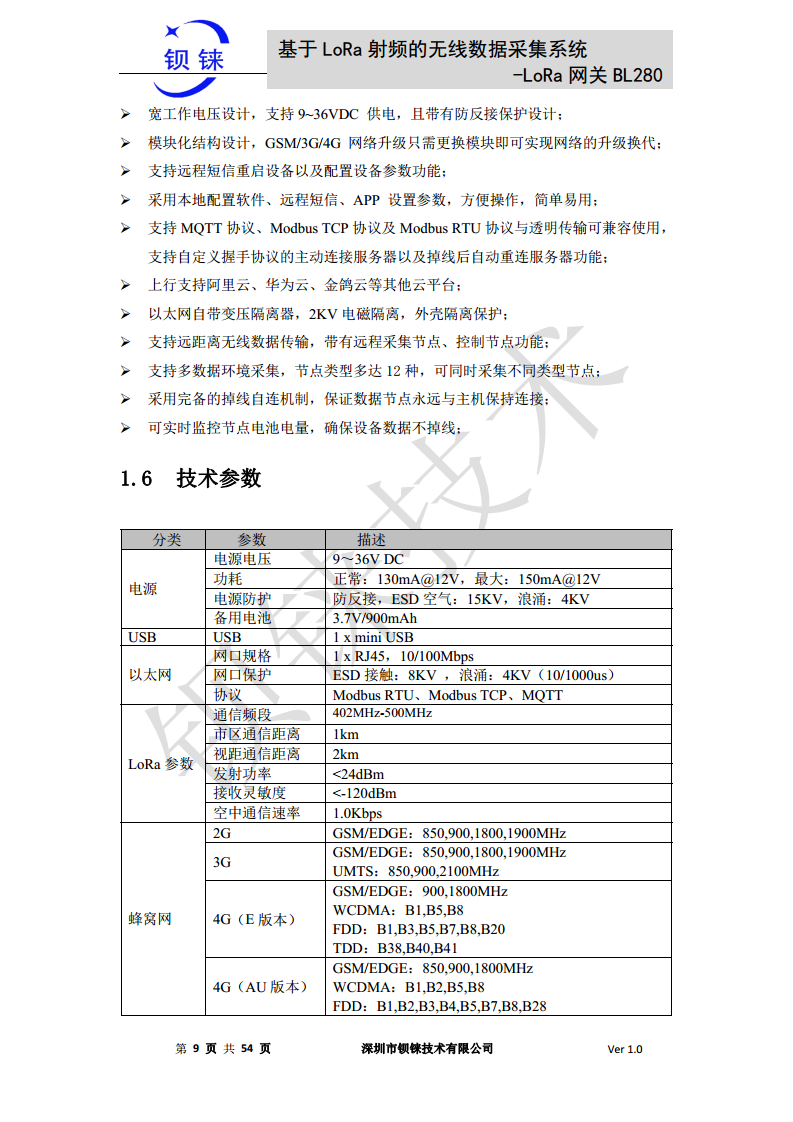 LoRa 网关BL280图片