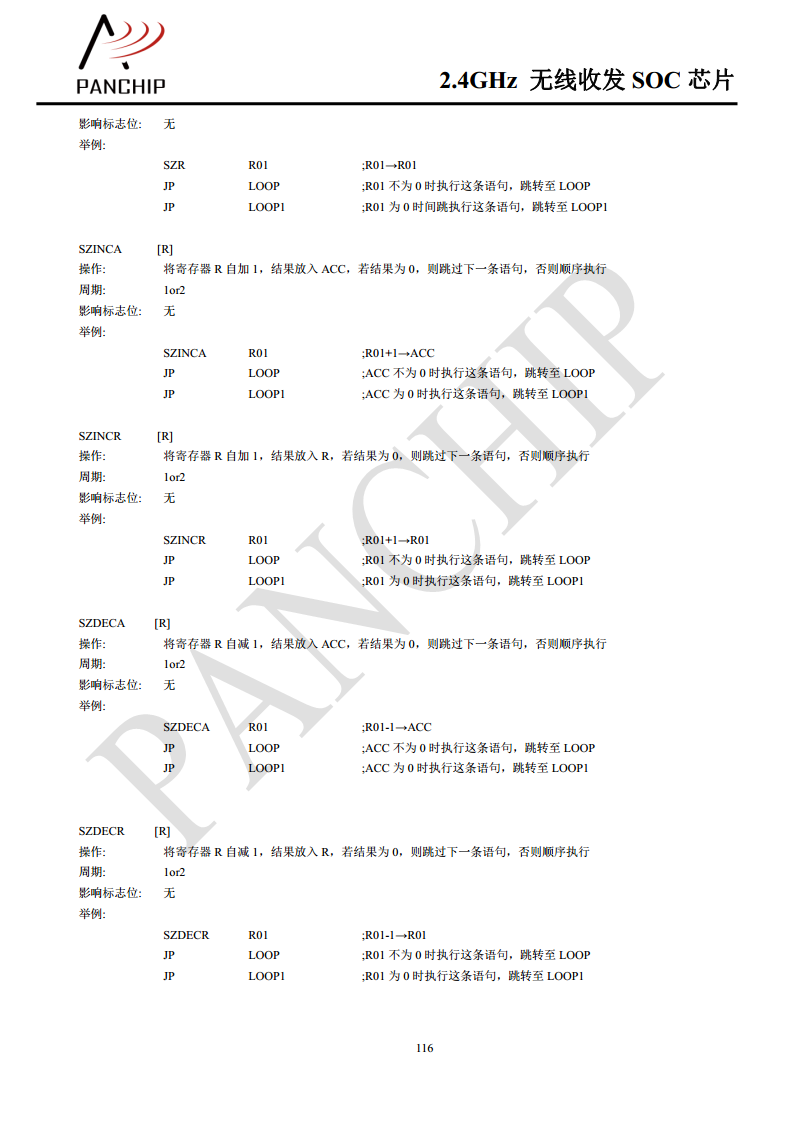 单片无线收发芯片PAN2416图片